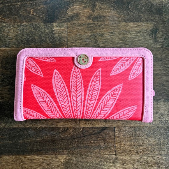 Spartina 449 Deufuskie Island Red Pink Floral Print Wallet Clutch - Picture 13 of 13